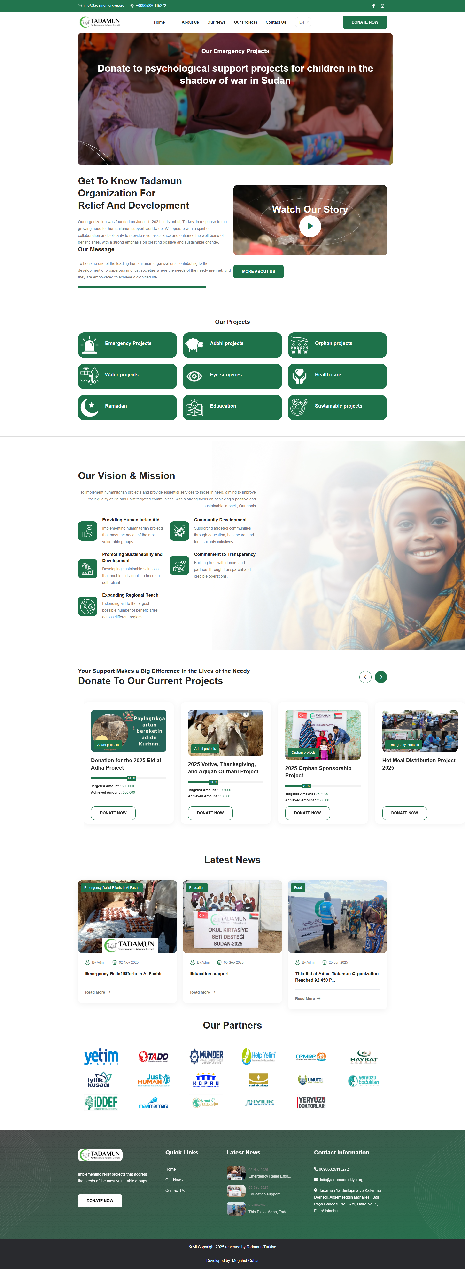 Tadamun Organization Website