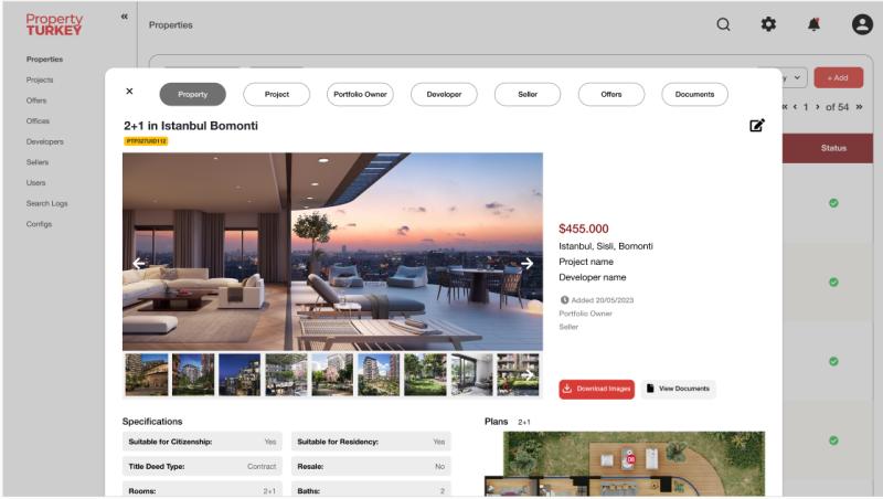Propertyturkey.com PMS